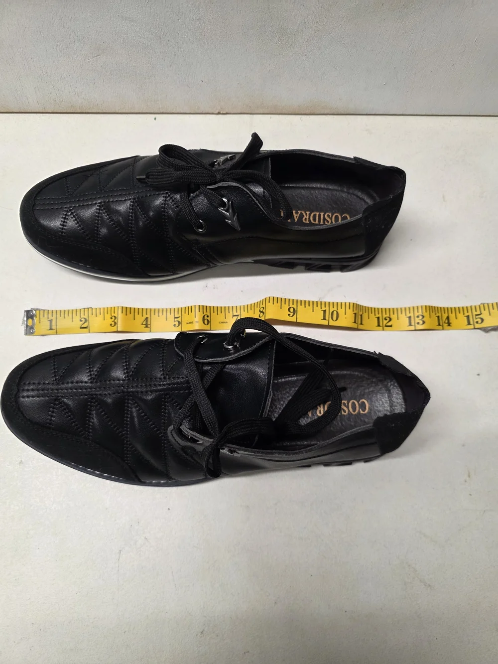 COSIDRAM Mens Black Lace Up Casual Dress Shoes Oxford Sneakers CN42